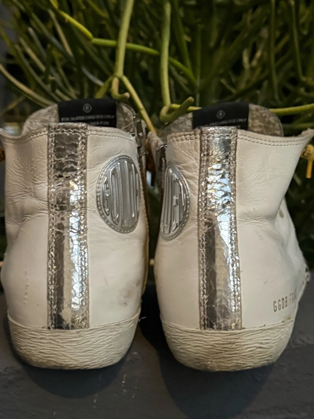 Golden Goose Leather Francy Penstar Hi-Top Sneakers (White, W-38EU/8US)